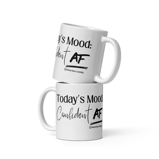 Confident AF glossy mug