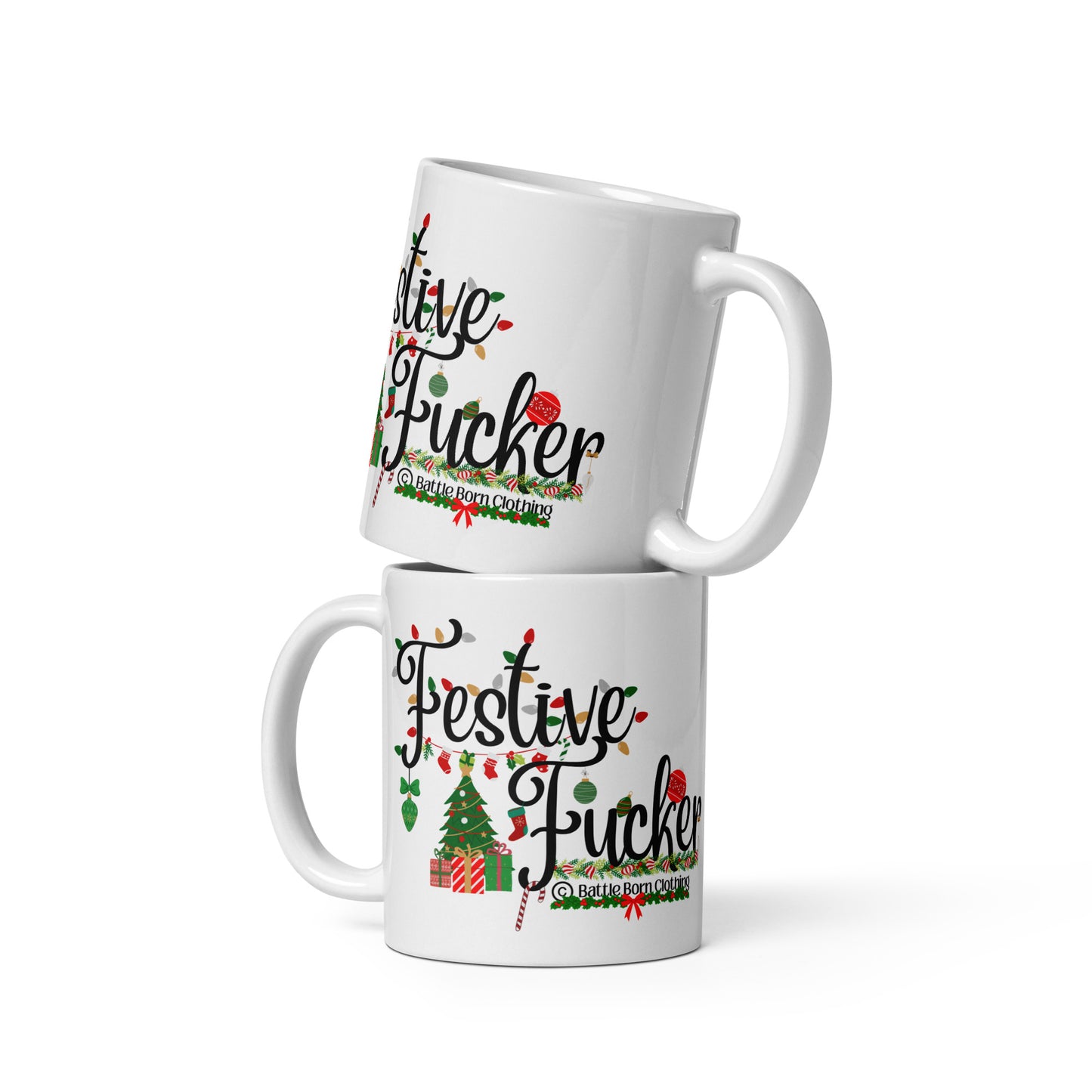 Festive Fucker glossy mug