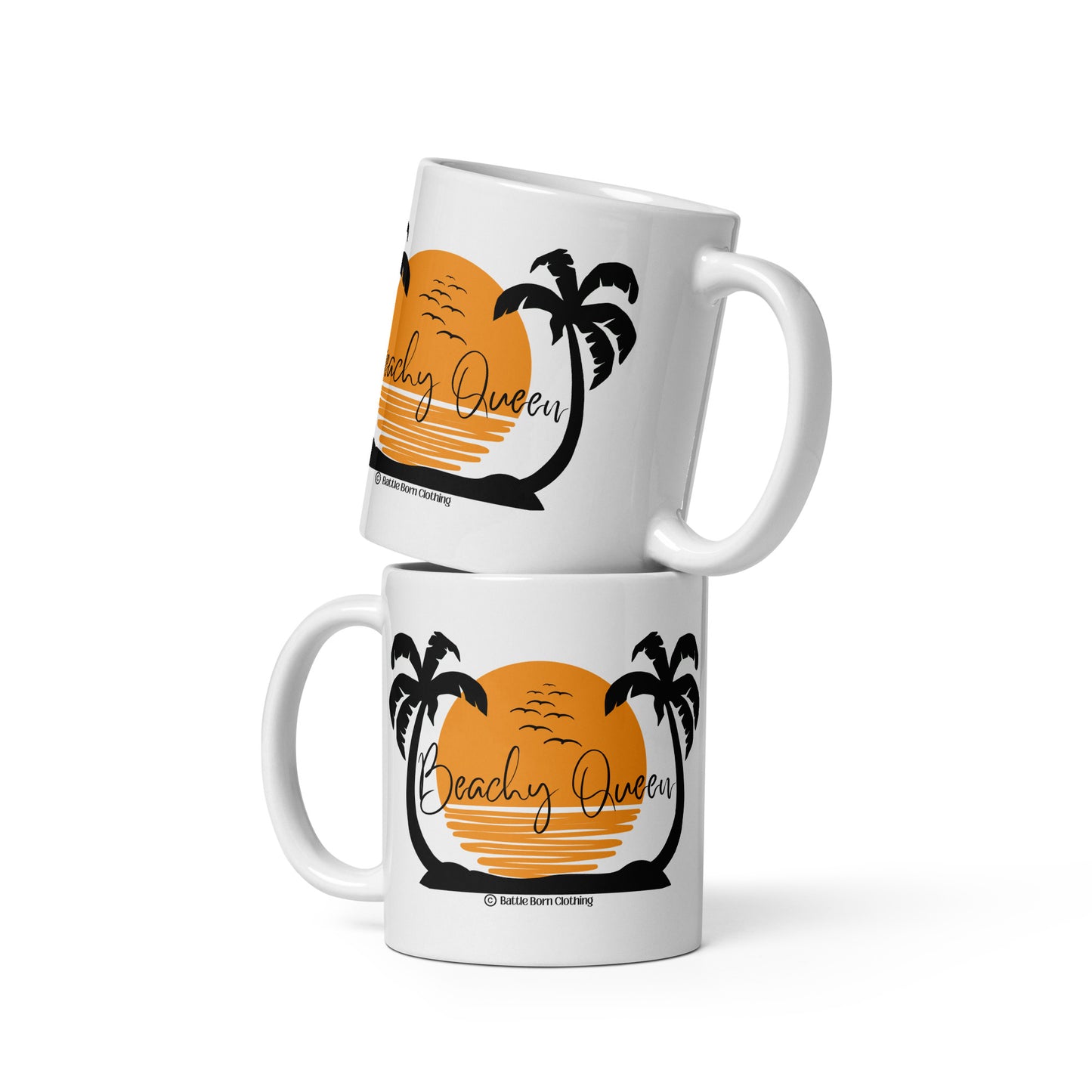 Beachy Queen glossy mug