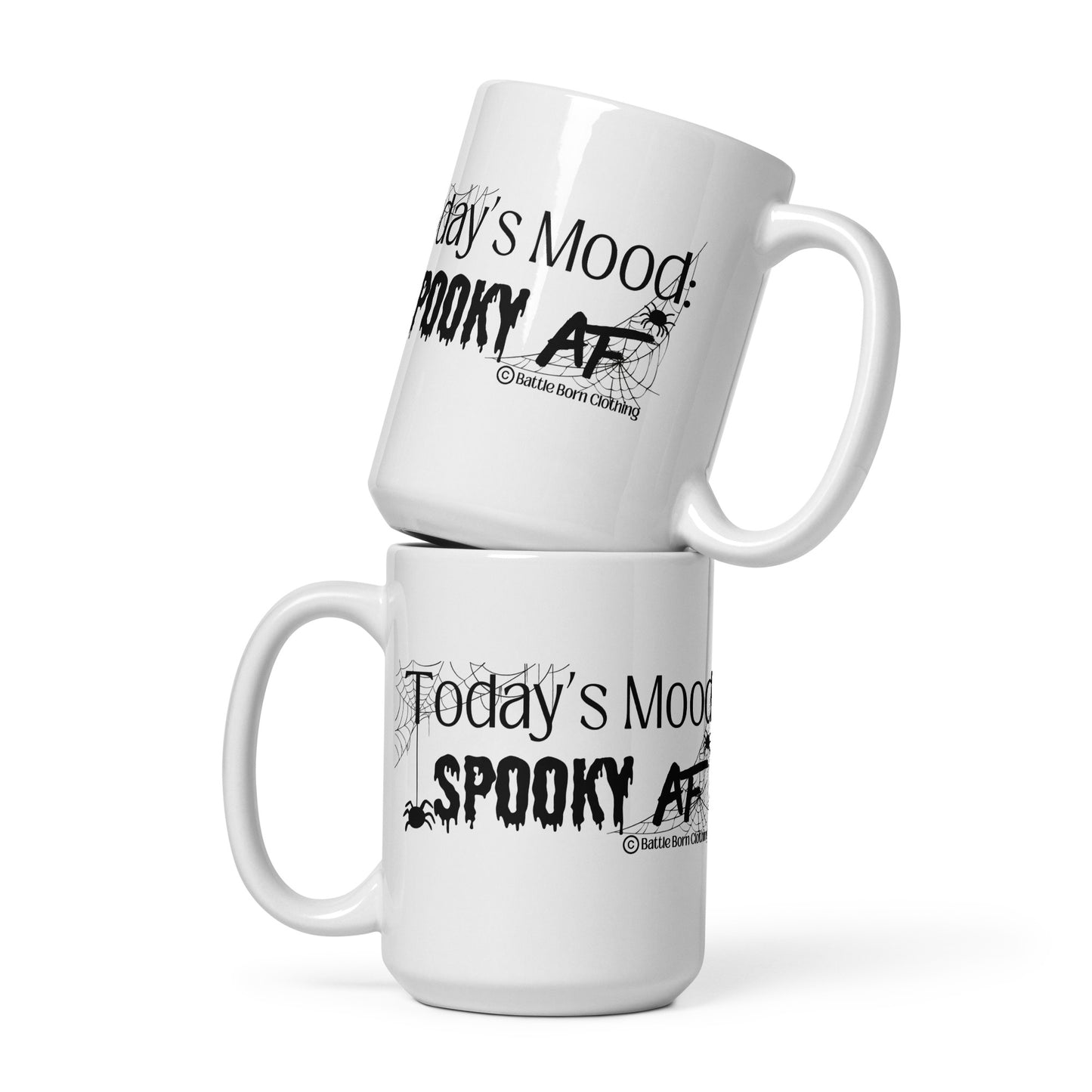 Spooky AF glossy mug