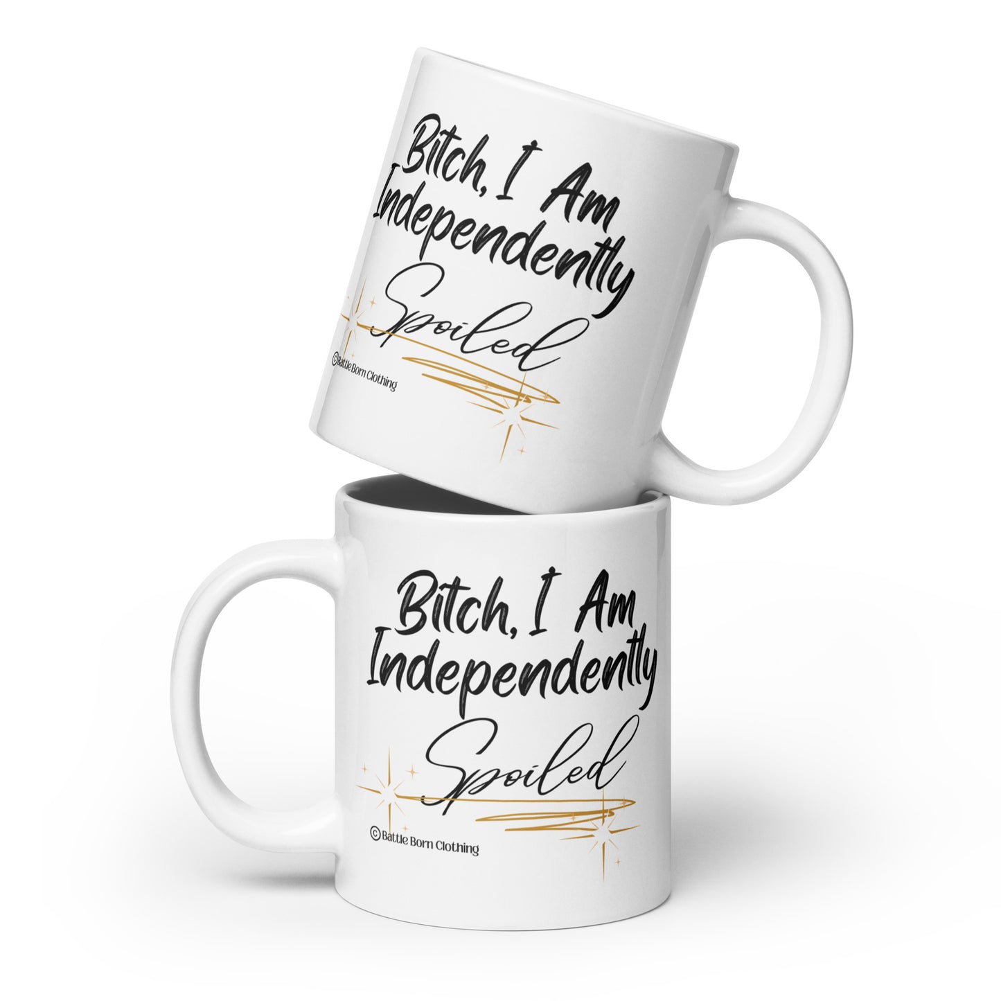 Spoiled glossy mug