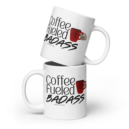 Coffee Fueled Badass glossy mug